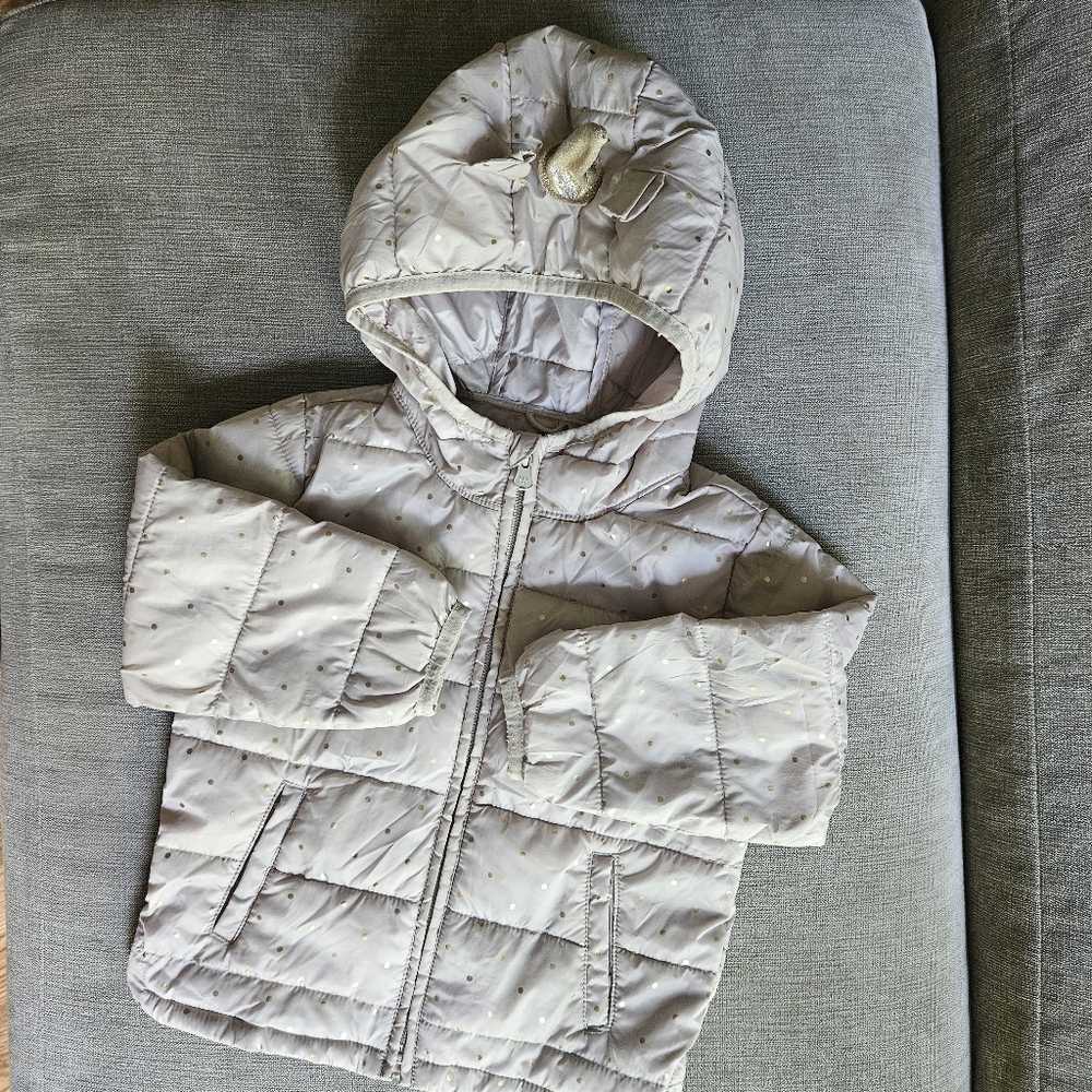 Gap Toddler 3D Unicorn Lightweight Puffer Jacket Size 3T